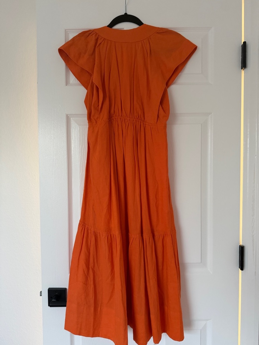 Anthropologie The Reneé Flutter-Sleeve Linen Button-Front - Picture 6 of 6